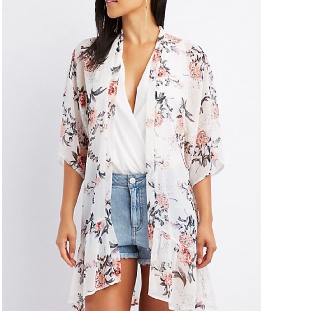 Floral Kimono / Cover-Up by Charlotte Russe